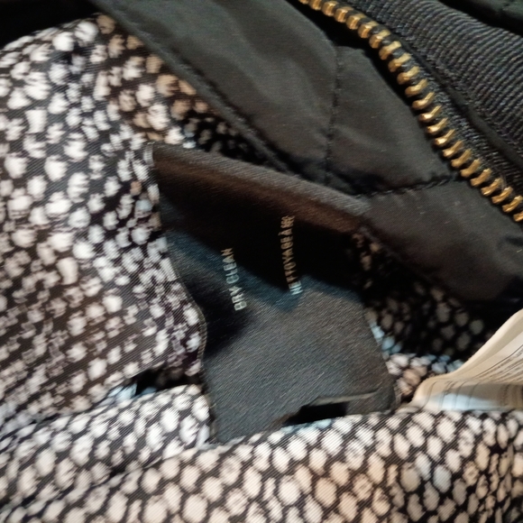 Cole Haan -Black Hooded Parka Down Coat with Gold Accents - Size S,a;; - Picture 9 of 9